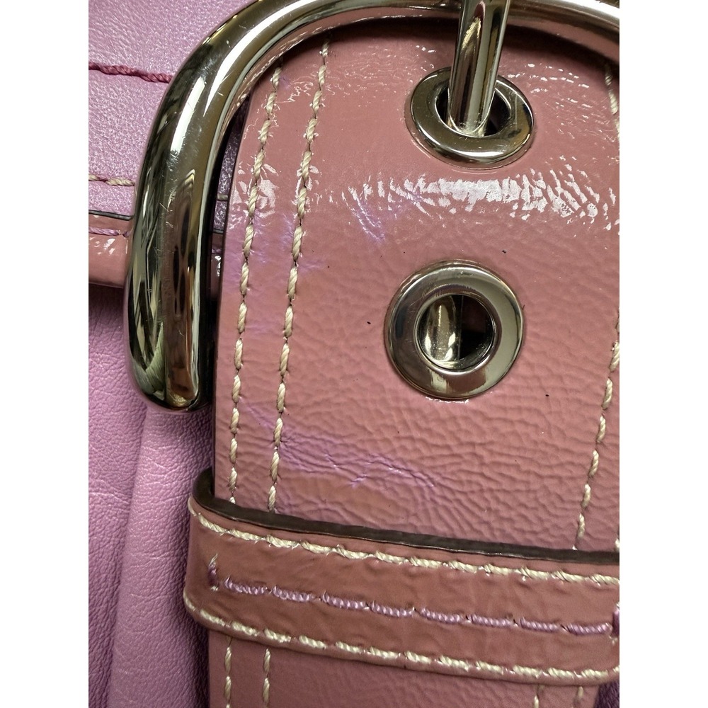 Y2K VTG Rare Coach Flap Soho Big Buckle Shoulder Bag Pink‎ Purple Purse F15204 - Picture 4 of 16